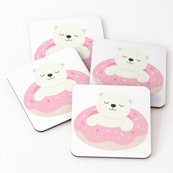 Item preview, Cute Polar Bear Donut designed and sold by OlhaDreamArt.