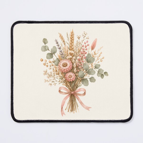 Item preview, Boho Dried Wildflower Bouquet Watercolor | Cottagecore Botanical Floral Illustration designed and sold by looplandger.