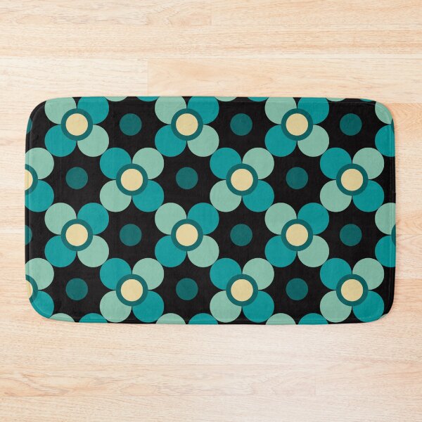 Item preview, Simple vintage teal flowers 08 designed and sold by StefanStudioArt.