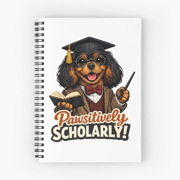 Item preview, Positively Scholarly Black and Tan Cavalier designed and sold by SpottyRainbow.