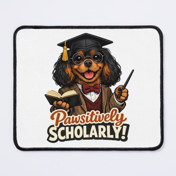 Item preview, Positively Scholarly Black and Tan Cavalier designed and sold by SpottyRainbow.