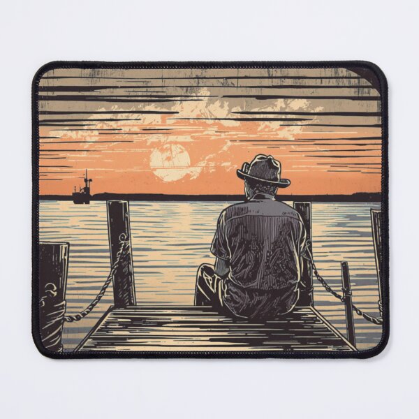 Item preview, The Last Fisherman – Old Salt Never Retires Vintage Fishing T-Shirt | Retro Dock Sunset Angler Design designed and sold by Vvmd.