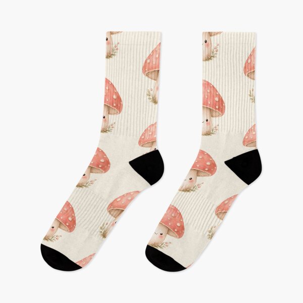 Item preview, Cute Kawaii Mushroom Watercolor | Whimsical Cottagecore Toadstool Illustration designed and sold by looplandger.