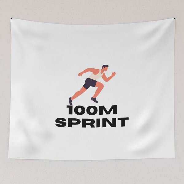 Item preview, 100m SRPINT (MALE) - BLACK designed and sold by ArtsyCity.