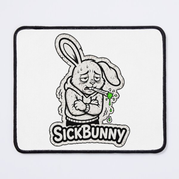 Item preview, SickBunny – Funny Sick Rabbit Sticker, T-Shirt & Hoodie designed and sold by bunnymode.
