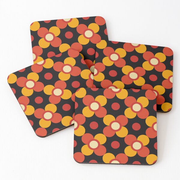 Item preview, Simple vintage orange and yellow flowers 08 designed and sold by StefanStudioArt.