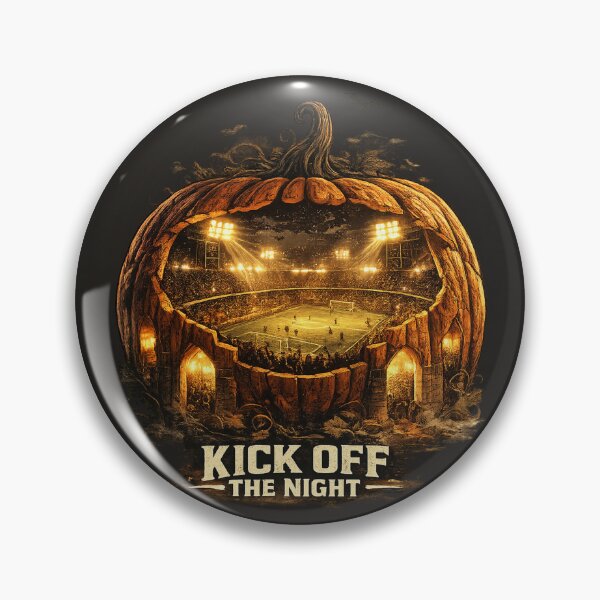 Item preview, Kick Off The Night – Pumpkin Football Stadium | Halloween Soccer Vintage Streetwear Graphic designed and sold by warlistop.