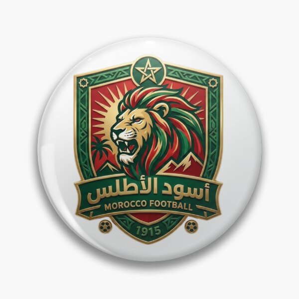 Item preview, ​Morocco Football Heritage Crest - Atlas Lions Soccer Vintage Shield designed and sold by HICHAMORO.