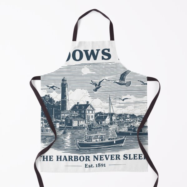 Item preview, Widows Bay – The Harbor Never Sleeps Vintage Nautical T-Shirt | Coastal Lighthouse Harbor Retro Design designed and sold by Vvmd.