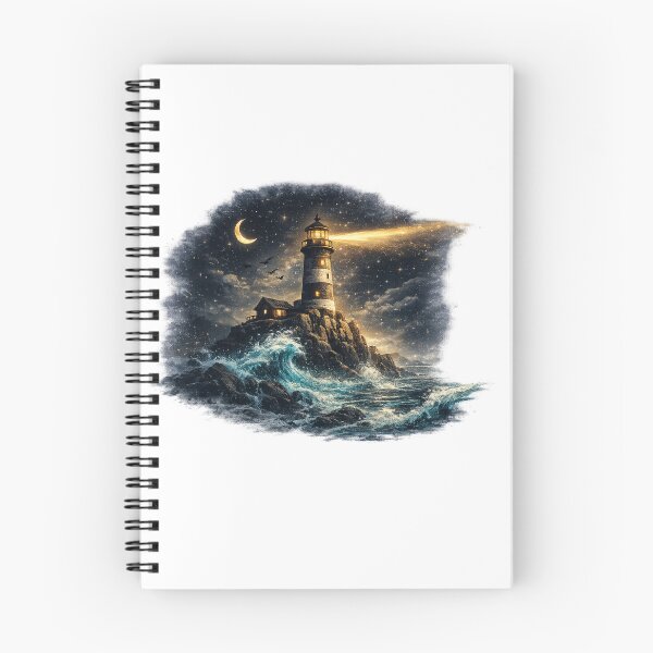 Item preview, Mystic Lighthouse Under Starry Night Sky designed and sold by AstralAG.