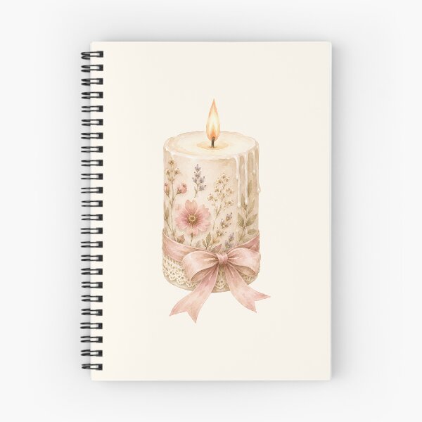 Item preview, Vintage Floral Candle Watercolor | Cottagecore Romantic Candle Illustration designed and sold by looplandger.