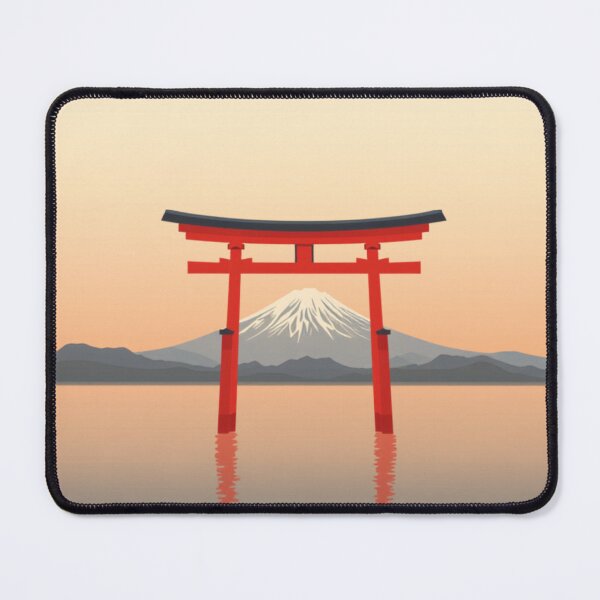 Item preview, Red Torii Gate & Mount Fuji at Sunset — Ukiyo-e designed and sold by JYUMARU.