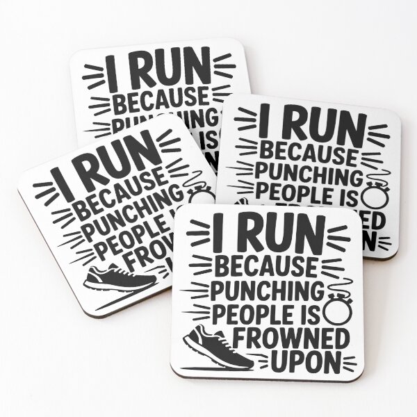 Item preview, I Run Because Punching People Is Frowned Upon designed and sold by theartfulaspie.