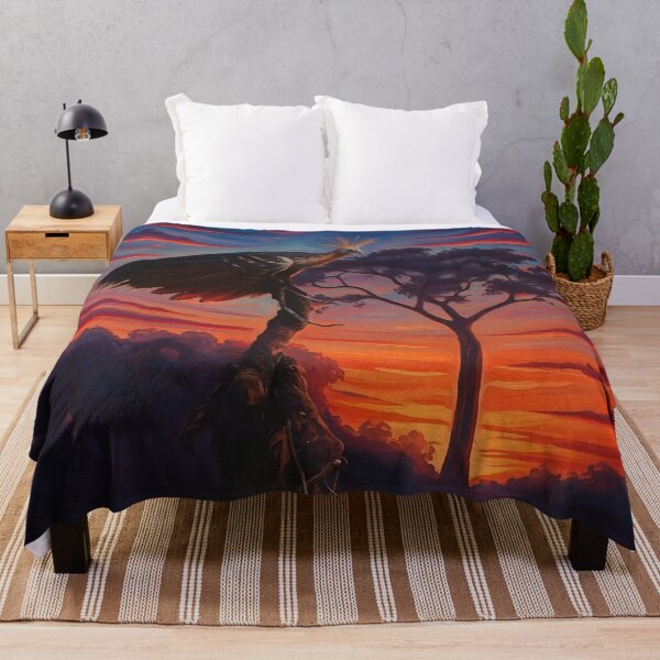 Aperçu de l'œuvre Peinture de coucher de soleil sur l'horizon avec Hoatzin créée et vendue par WildLedger.