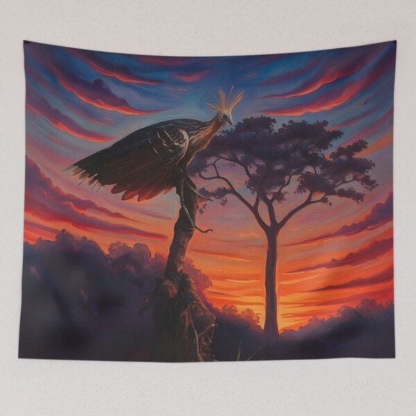 Item preview, Hoatzin Sunset Horizon Painting designed and sold by WildLedger.