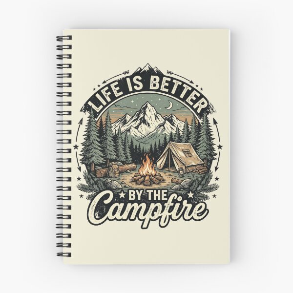 Item preview, Life Is Better By The Campfire Vintage Retro Camping Mountain Emblem designed and sold by PACS0011.