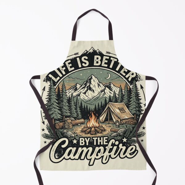 Item preview, Life Is Better By The Campfire Vintage Retro Camping Mountain Emblem designed and sold by PACS0011.
