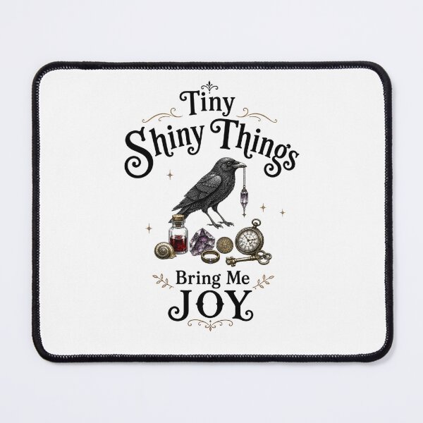 Item preview, Tiny Shiny Things Bring Me Joy | Crow & Trinkets Vintage Gothic Design designed and sold by ALittleOddShop.