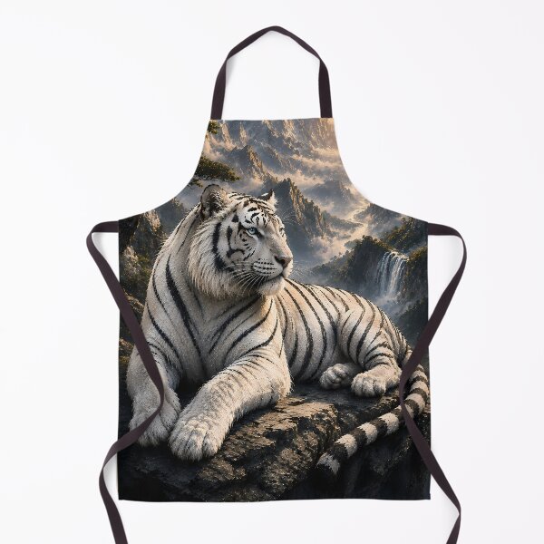 Item preview, Majestic White Tiger in Alpine Mountains | Scenic Wildlife Landscape designed and sold by ManJiangHong.