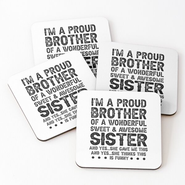 Artikelvorschau, Ich bin ein stolzer Bruder einer wundervollen, lieben, großartigen Schwester. Lustiges Brudergeschenk entworfen und verkauft von CloudyPress.
