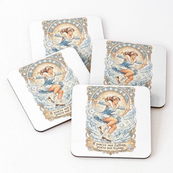 Item preview, Art Nouveau figure skating: saying & skater designed and sold by Pineapple-Tree.