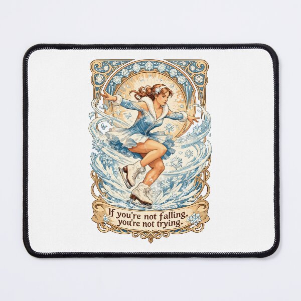Item preview, Art Nouveau figure skating: saying & skater designed and sold by Pineapple-Tree.
