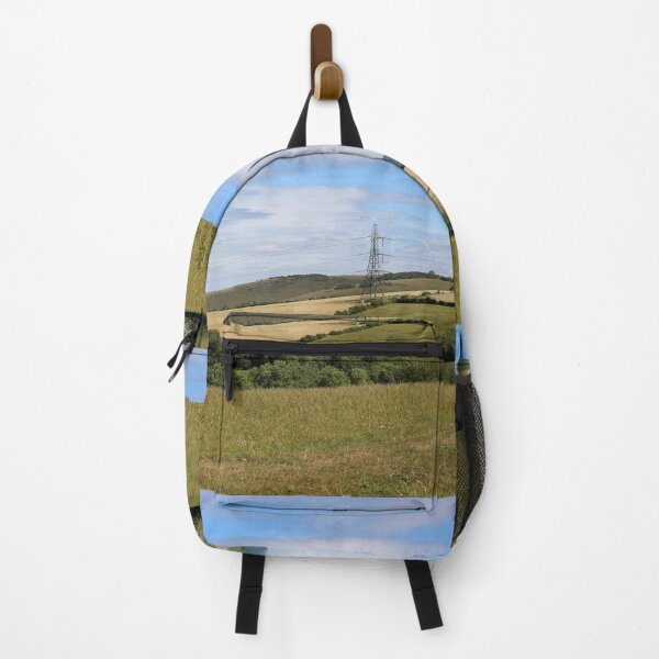 Item preview, Electricity Pylons Across the South Downs Rolling Hills designed and sold by pinkal.