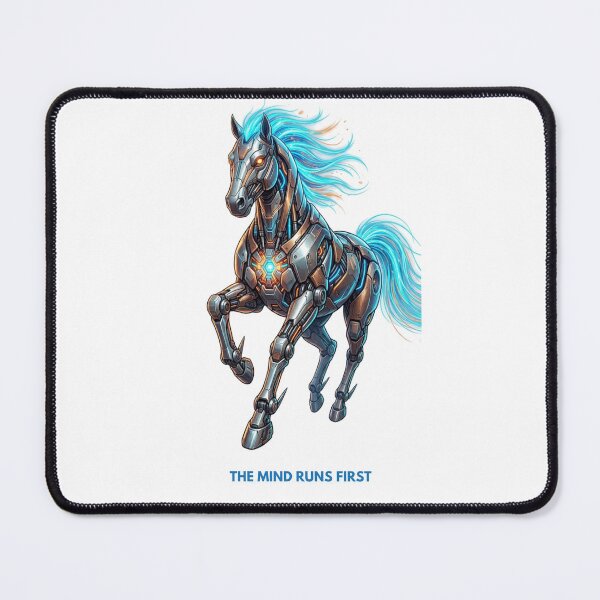 Item preview, Cyber Mecha Horse Futuristic Biomechanical Art designed and sold by CalmFrameArt.