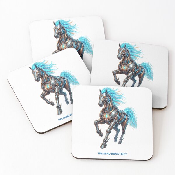 Item preview, Cyber Mecha Horse Futuristic Biomechanical Art designed and sold by CalmFrameArt.