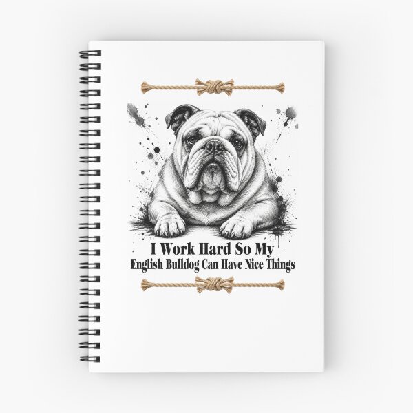 Item preview, English Bulldog Funny Dog I Work Hard so My English Bulldog Can Have Nice Things designed and sold by FunkyFunGifts4U.
