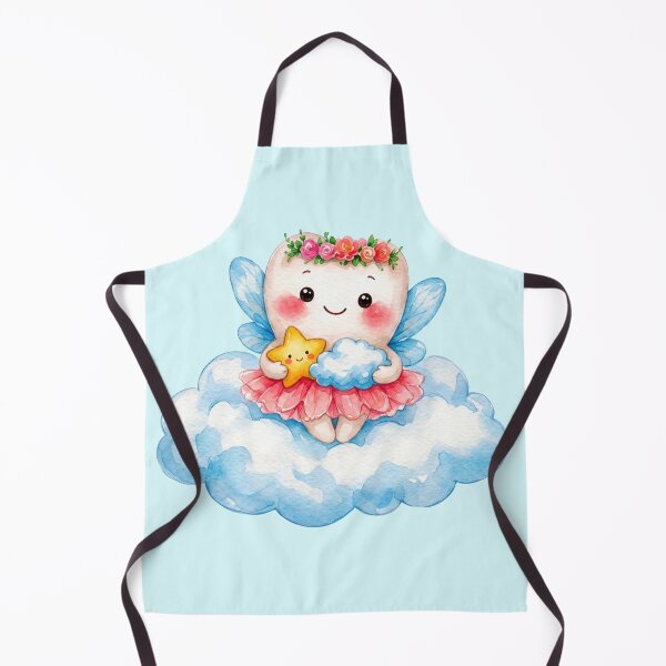 Item preview, Cute Tooth Fairy Sitting on a Cloud | Watercolor Fairy Tooth designed and sold by Mommy-Smile.