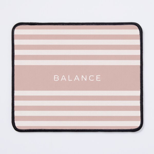 Item preview, Minimal Balance Text Design, Dusty Pink Aesthetic, Soft Neutral Stripes, Calm Minimalist Typography designed and sold by TheSlowShore.