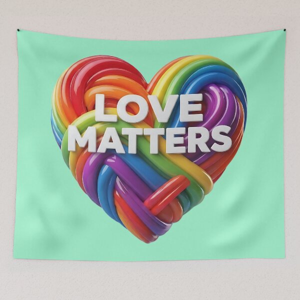 Item preview, LOVE MATTERS - RAINBOW HEART designed and sold by ToxicInkArt.