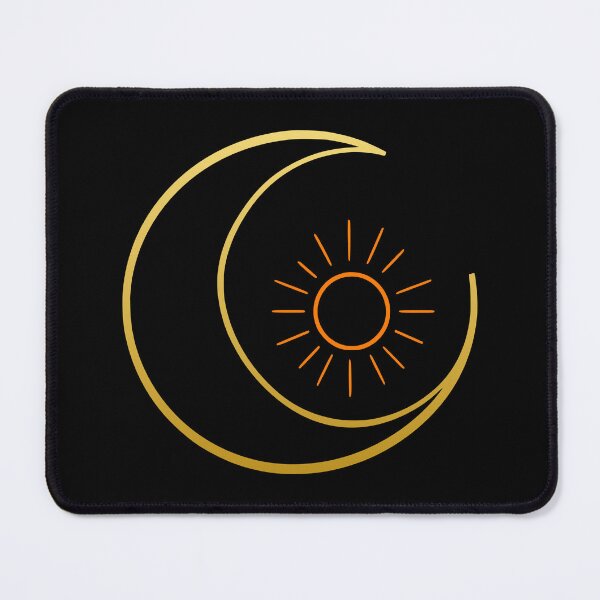 Item preview, Minimalist Gold Celestial Sun and Moon Boho Line Art designed and sold by DGGraphicsStudio.