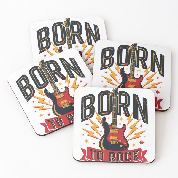 Item preview, Born To Rock – Electric Guitar Lightning Rock Design designed and sold by Midnight Veil Designs.