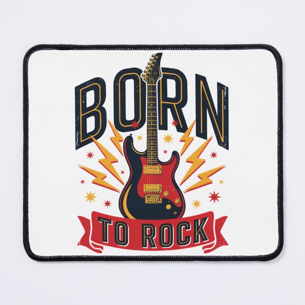 Item preview, Born To Rock – Electric Guitar Lightning Rock Design designed and sold by Midnight Veil Designs.