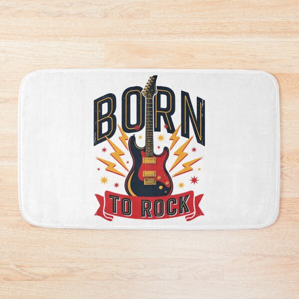 Item preview, Born To Rock – Electric Guitar Lightning Rock Design designed and sold by Midnight Veil Designs.