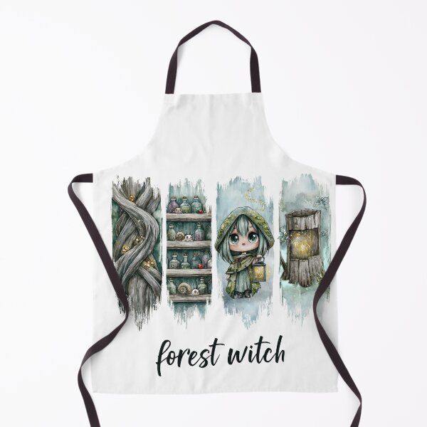 Item preview, Forest Witch Cute Fantasy Watercolor Design | Cottagecore Woodland Magic Chibi Girl Shirt designed and sold by Anastasiia Yurevych.