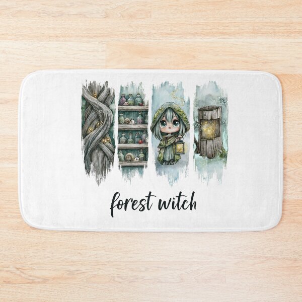 Item preview, Forest Witch Cute Fantasy Watercolor Design | Cottagecore Woodland Magic Chibi Girl Shirt designed and sold by Anastasiia Yurevych.