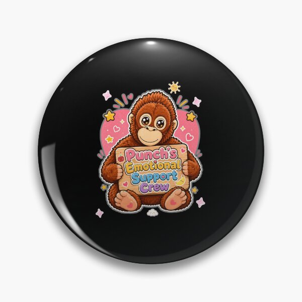 Item preview, Punch's Emotional Support Crew Punch monkey Baby Punch monkey designed and sold by FoxMolter-Shop.