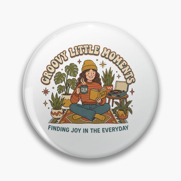 Item preview, Groovy Little Moments Cozy Plant Lover Retro Art designed and sold by DGGraphicsStudio.