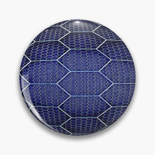 Item preview, Fractal Hexagonal Sphere - Futuristic Neon Blue Digital Art designed and sold by RAYBIL.