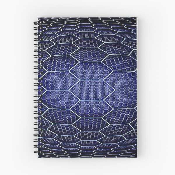 Item preview, Fractal Hexagonal Sphere - Futuristic Neon Blue Digital Art designed and sold by RAYBIL.