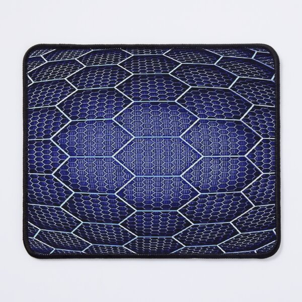 Item preview, Fractal Hexagonal Sphere - Futuristic Neon Blue Digital Art designed and sold by RAYBIL.