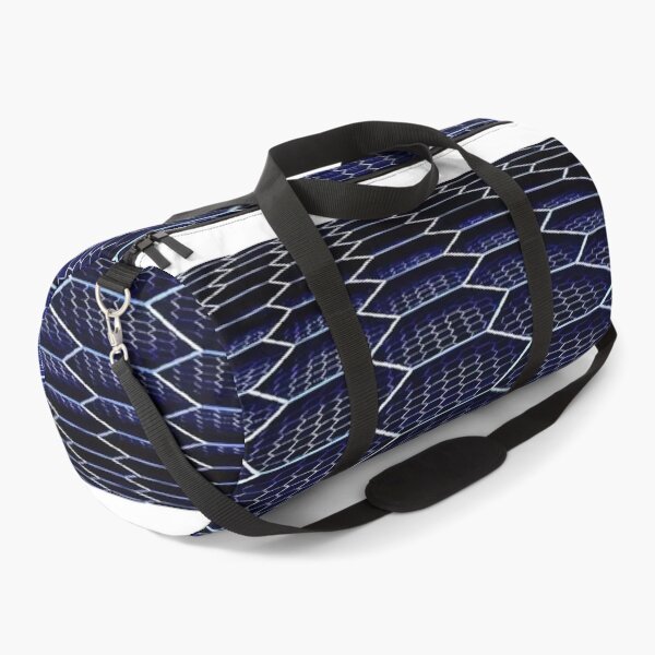 Item preview, Fractal Hexagonal Sphere - Futuristic Neon Blue Digital Art designed and sold by RAYBIL.