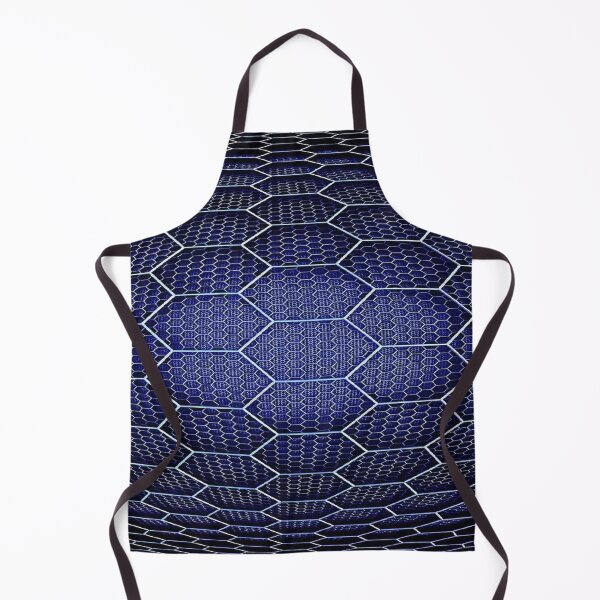 Item preview, Esfera hexagonal fractal - Arte digital futurista azul neón designed and sold by RAYBIL.
