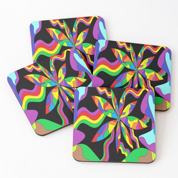 Item preview, Psychedelic Floral Art – Mind-Bending Trippy Flower Print designed and sold by oceantospace.