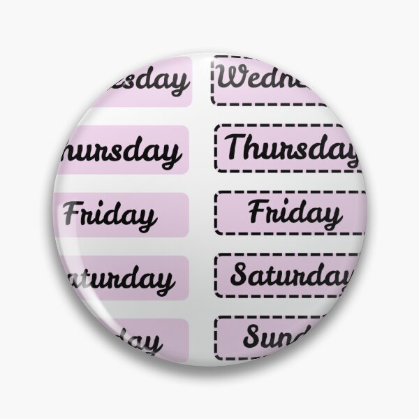 Item preview, Days of the week sticker designed and sold by MeaningInk.
