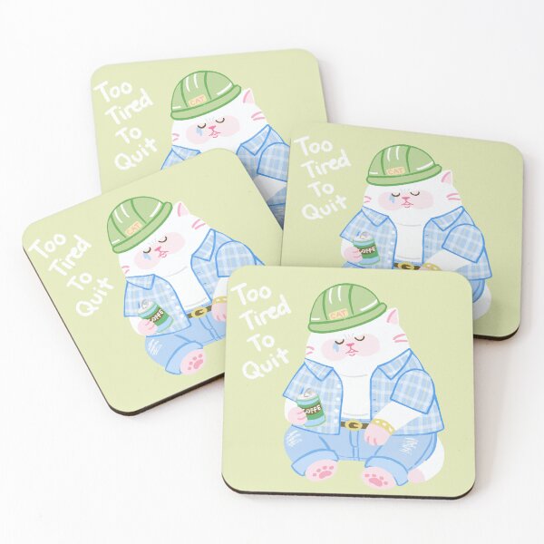 Item preview, Tired Hard Hat Kitty designed and sold by Gotta Geta Gato.