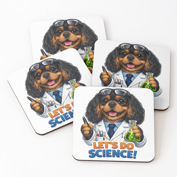 Item preview, Let's Do Science! Black and Tan Cavalier designed and sold by SpottyRainbow.